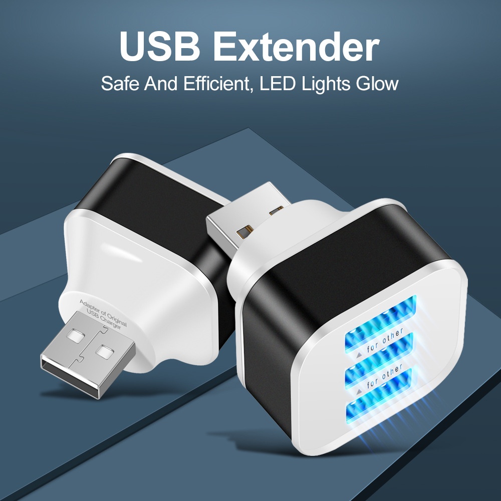 Laptop Charger - 3-портовый USB-разъем USB-адаптер 3 в 1,