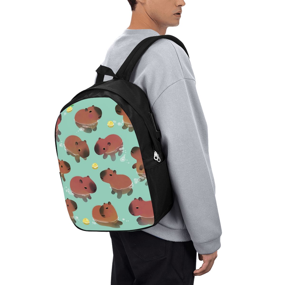 Рюкзак с рисунком капибары, до – обзор и цена Laptop Bag