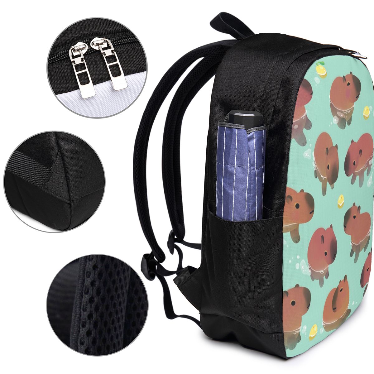Рюкзак с рисунком капибары, до – обзор и цена Laptop Bag