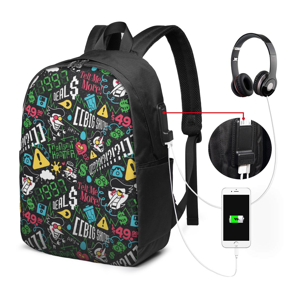 Рюкзак Deltarune SPAMTON G, до – обзор и цена Laptop Bag