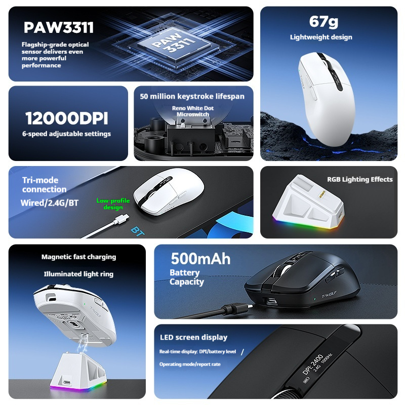 Беспроводная игровая мышь T-Wo – обзор и цена Laptop Mouse